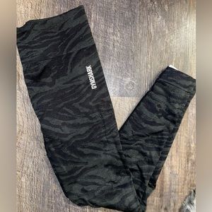 Zebra print gym shark leggings